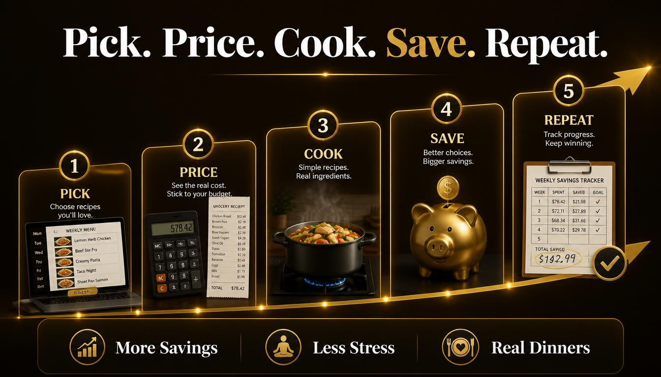 The Vault on a laptop showing dinners with cost badges